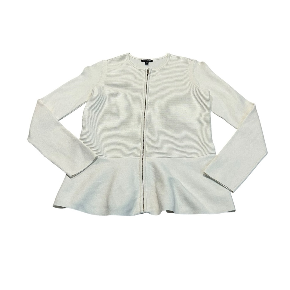 TALBOTS cream colored zip up sweater